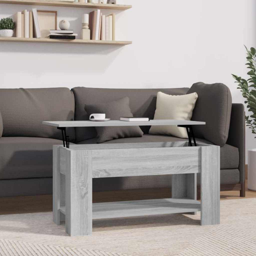 Coffee Table 101x49x52 cm Engineered Wood Grey sonoma