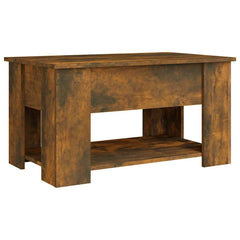 vidaXL Coffee Table Smoked Oak 79x49x41 cm Engineered Wood 4