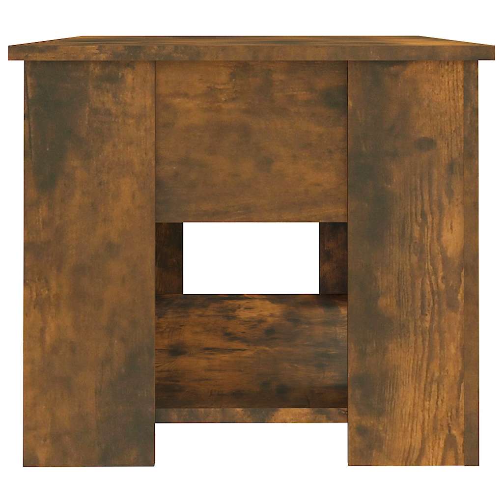 vidaXL Coffee Table Smoked Oak 79x49x41 cm Engineered Wood 6
