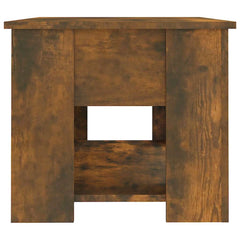 vidaXL Coffee Table Smoked Oak 79x49x41 cm Engineered Wood 6