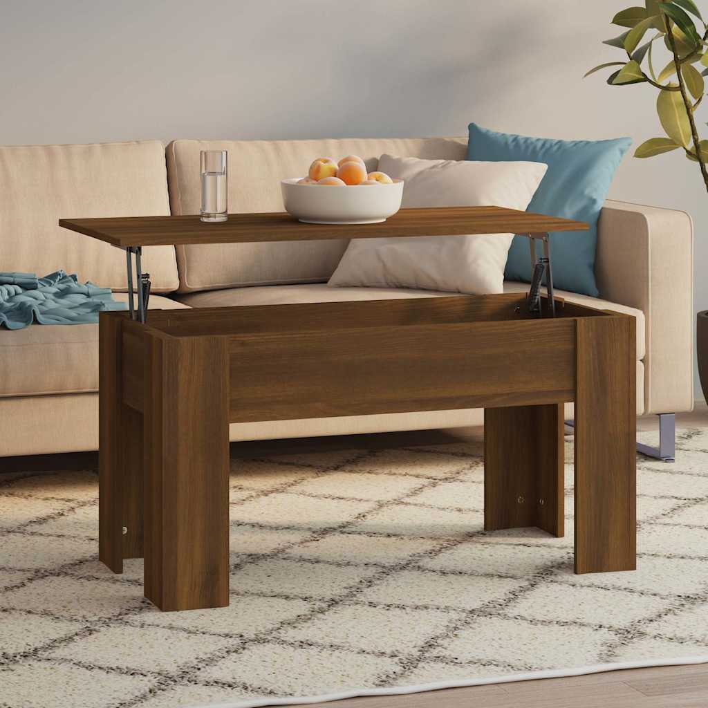 vidaXL Coffee Table | Brown Oak | Engineered Wood | 101 x 49 x 52 cm 1