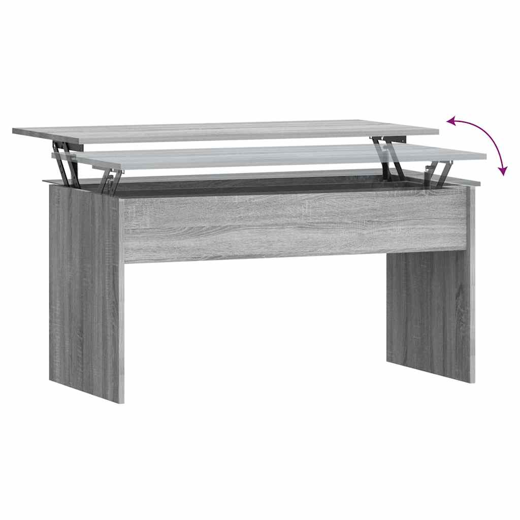 vidaXL Coffee Table | Grey Sonoma | Engineered Wood | Standard | Sliding Top 6