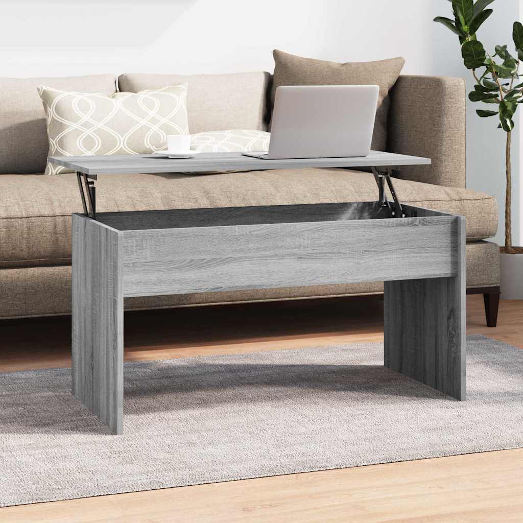 vidaXL Coffee Table | Grey Sonoma | Engineered Wood | Standard | Sliding Top 1