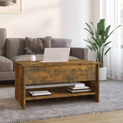 vidaXL Coffee Table | Smoked Oak | Engineered Wood | 80x50x40 cm 3