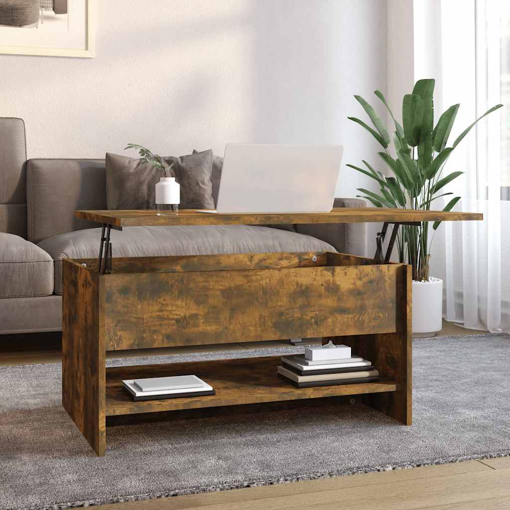 vidaXL Coffee Table | Smoked Oak | Engineered Wood | 80x50x40 cm 1