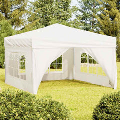 Folding Party Tent with Sidewalls Width 3 m Cream 3 m