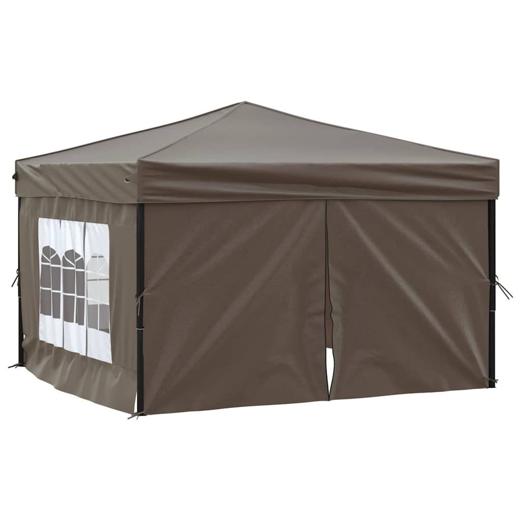 Folding Party Tent with Sidewalls Width 3 m Taupe 3 m