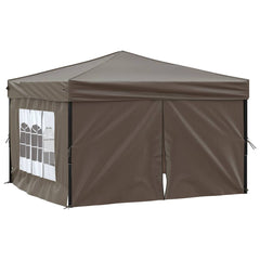 Folding Party Tent with Sidewalls Width 3 m Taupe 3 m
