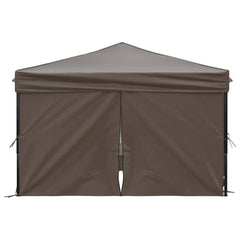 Folding Party Tent with Sidewalls Width 3 m Taupe 3 m