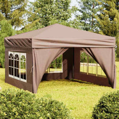 Folding Party Tent with Sidewalls Width 3 m Taupe 3 m