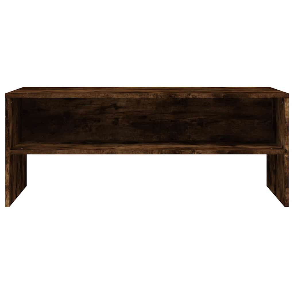 vidaXL TV Cabinet Smoked Oak 100x40x40 cm Engineered Wood 4