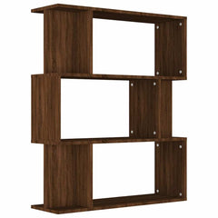 vidaXL Book Cabinet/Room Divider Brown Oak 80x24x96 cm Engineered Wood 2