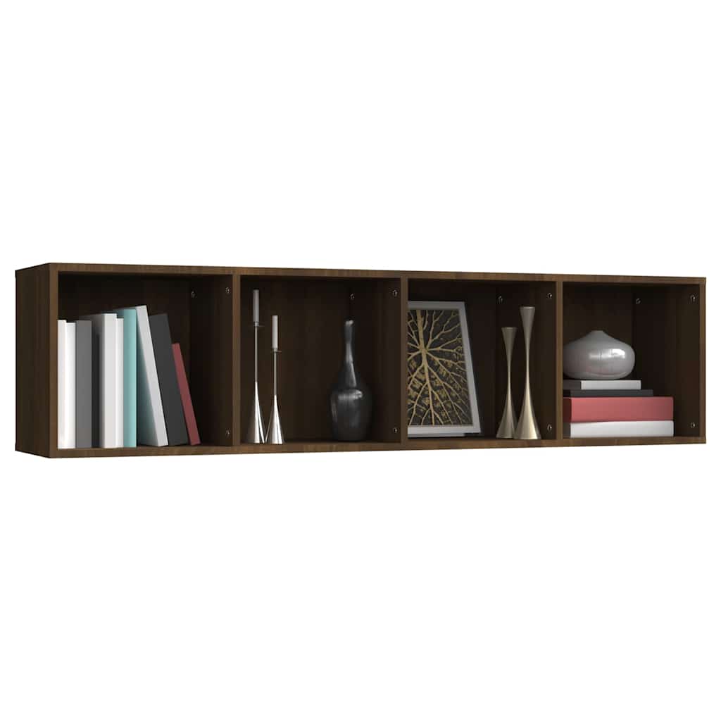 vidaXL Book Cabinet/TV Cabinet Brown Oak 143x30x36cm Engineered Wood 5