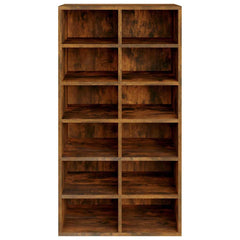 vidaXL Shoe Rack Smoked Oak 54x34x100.5 cm Engineered Wood 4