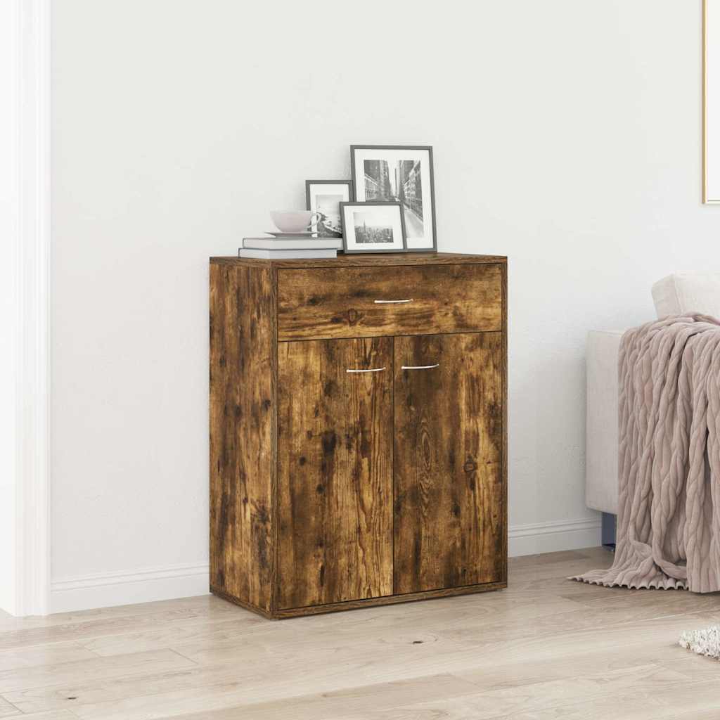 vidaXL Sideboard Smoked Oak 60x30x75 cm Engineered Wood 1
