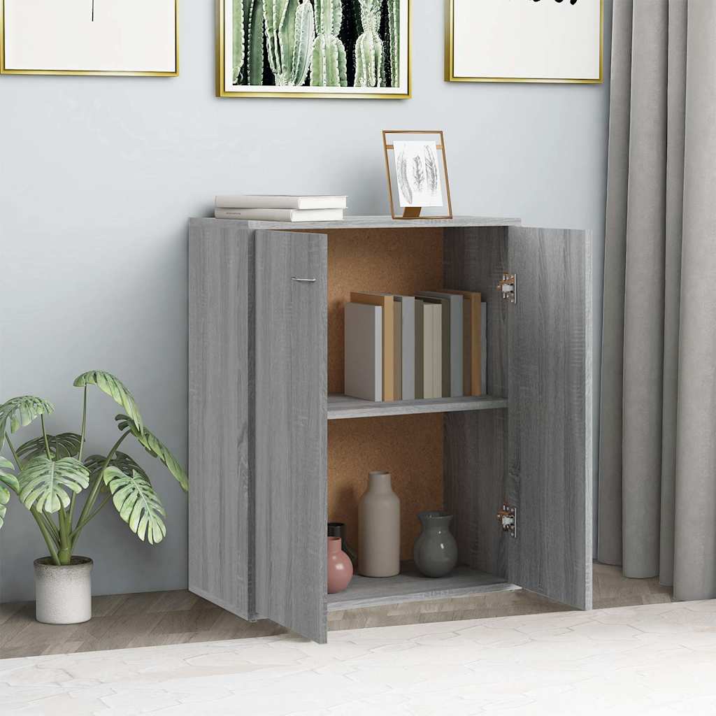 vidaXL Sideboard Grey Sonoma 60x30x75 cm Engineered Wood 3