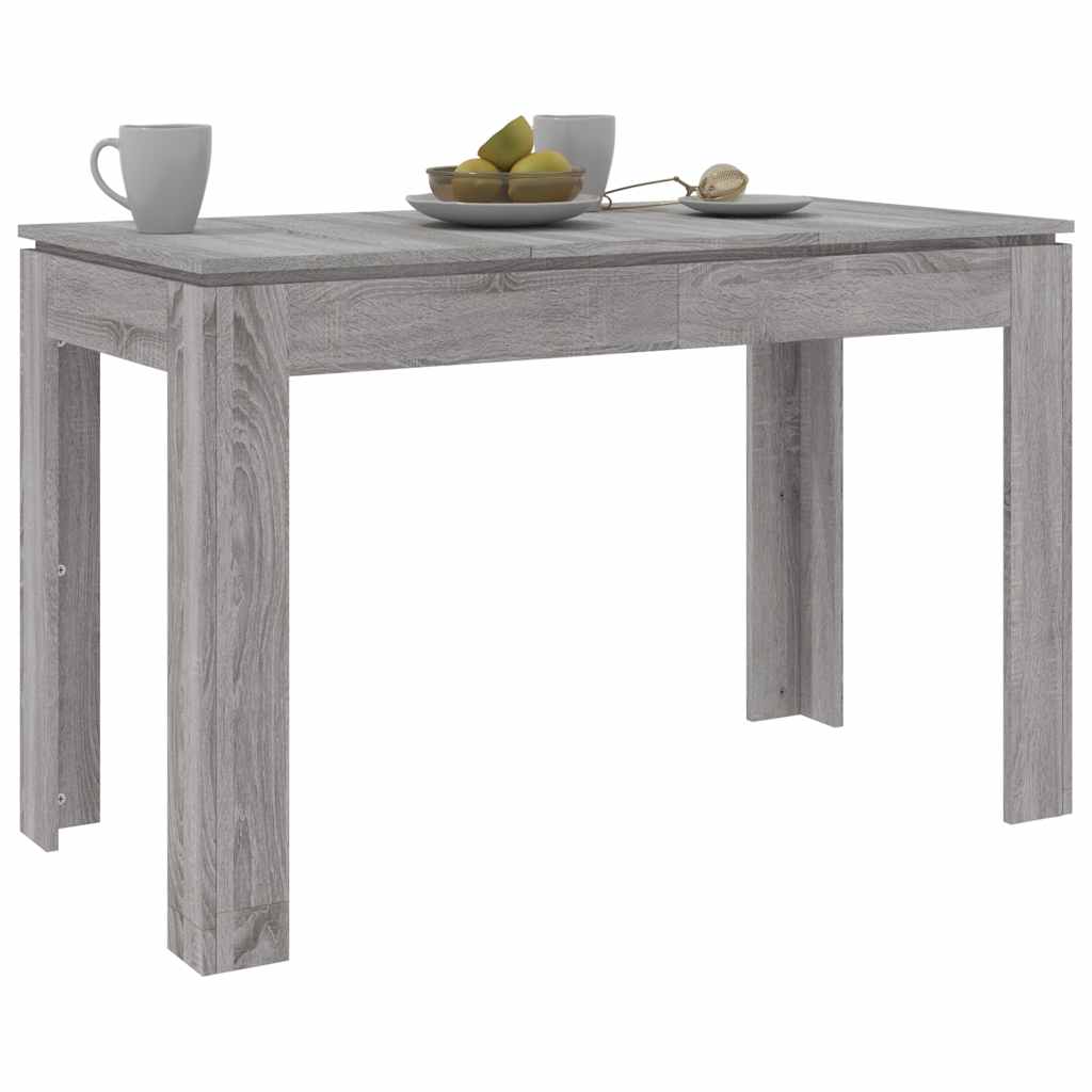 vidaXL Dining Table Grey Sonoma 120x60x76 cm Engineered Wood 3