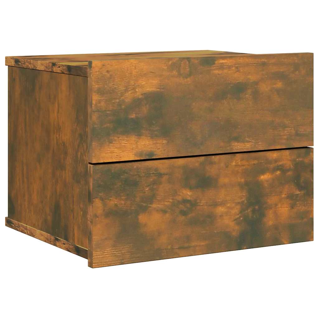vidaXL Bedside Cabinets 2 pcs Smoked Oak 40x30x30 cm Engineered Wood 4