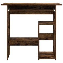 vidaXL Desk Smoked Oak 80x45x74 cm Engineered Wood 4
