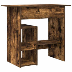 vidaXL Desk Smoked Oak 80x45x74 cm Engineered Wood 6