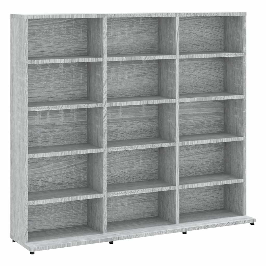 CD Cabinet 100x23x89,5 cm Engineered Wood Height 89.5 cm Grey sonoma