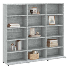 CD Cabinet 100x23x89,5 cm Engineered Wood Height 89.5 cm Grey sonoma