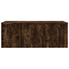 vidaXL TV Cabinet Smoked Oak 80x34x30 cm Engineered Wood 4