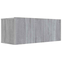 vidaXL TV Cabinet Grey Sonoma 80x30x30 cm Engineered Wood 2