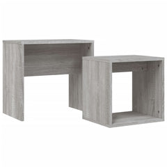 vidaXL Nesting Coffee Tables 2 pcs Grey Sonoma Engineered Wood 2