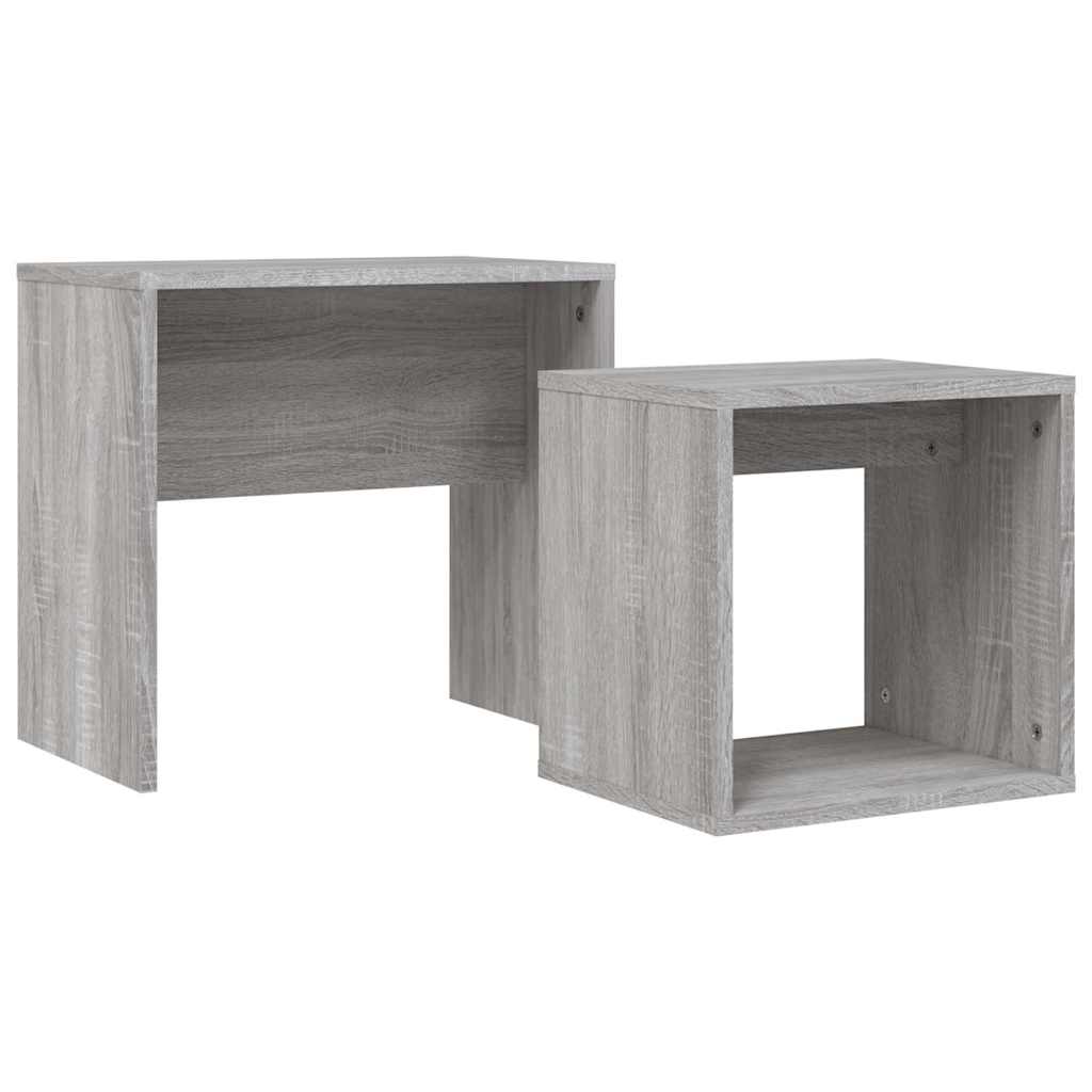 Coffee Table Set 48x30x45 cm Engineered Wood Grey sonoma