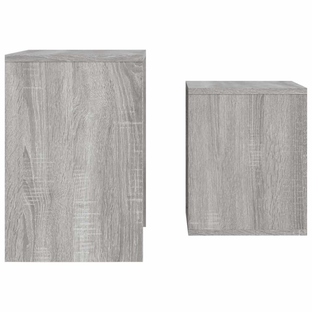 vidaXL Nesting Coffee Tables 2 pcs Grey Sonoma Engineered Wood 5