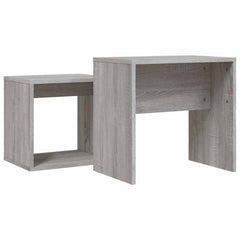 vidaXL Nesting Coffee Tables 2 pcs Grey Sonoma Engineered Wood 6