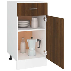 vidaXL Drawer Bottom Cabinet Lyon Brown Oak 40x46x81.5 cm Engineered Wood 4