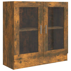 vidaXL Vitrine Cabinet Smoked Oak 82,5x30,5x80 cm Engineered Wood 2