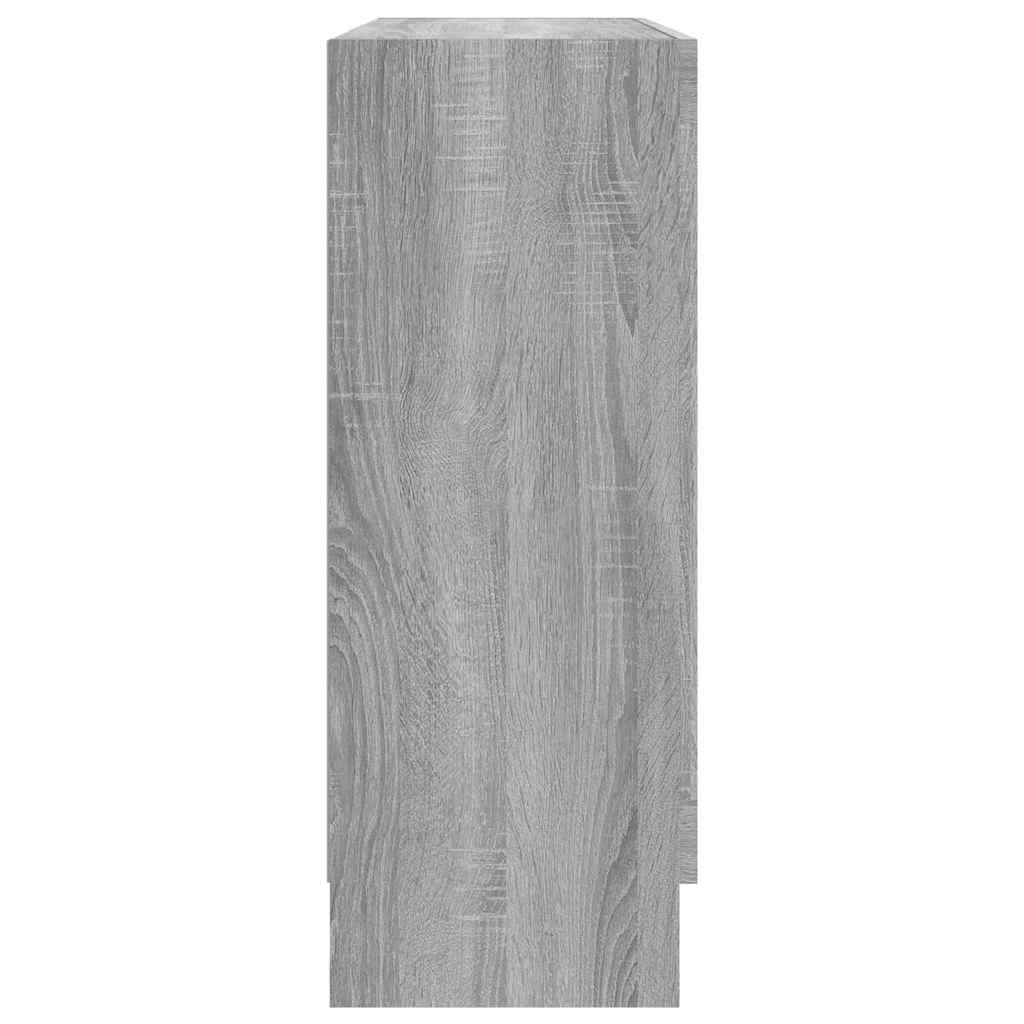 vidaXL Vitrine Cabinet Grey Sonoma 82,5x30,5x80 cm Engineered Wood 6
