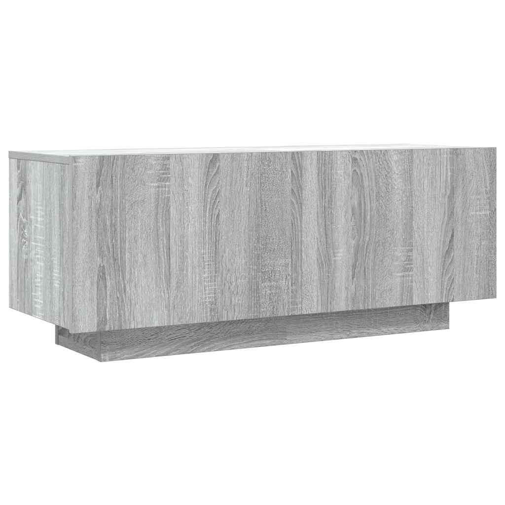 vidaXL TV Cabinet Grey Sonoma 100x35x40 cm Engineered Wood 2