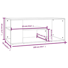 vidaXL Coffee Table Grey Sonoma 100x50x40 cm Engineered Wood 6