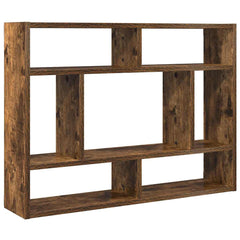 vidaXL Wall Shelf Smoked Oak 75x16x55 cm Engineered Wood 2