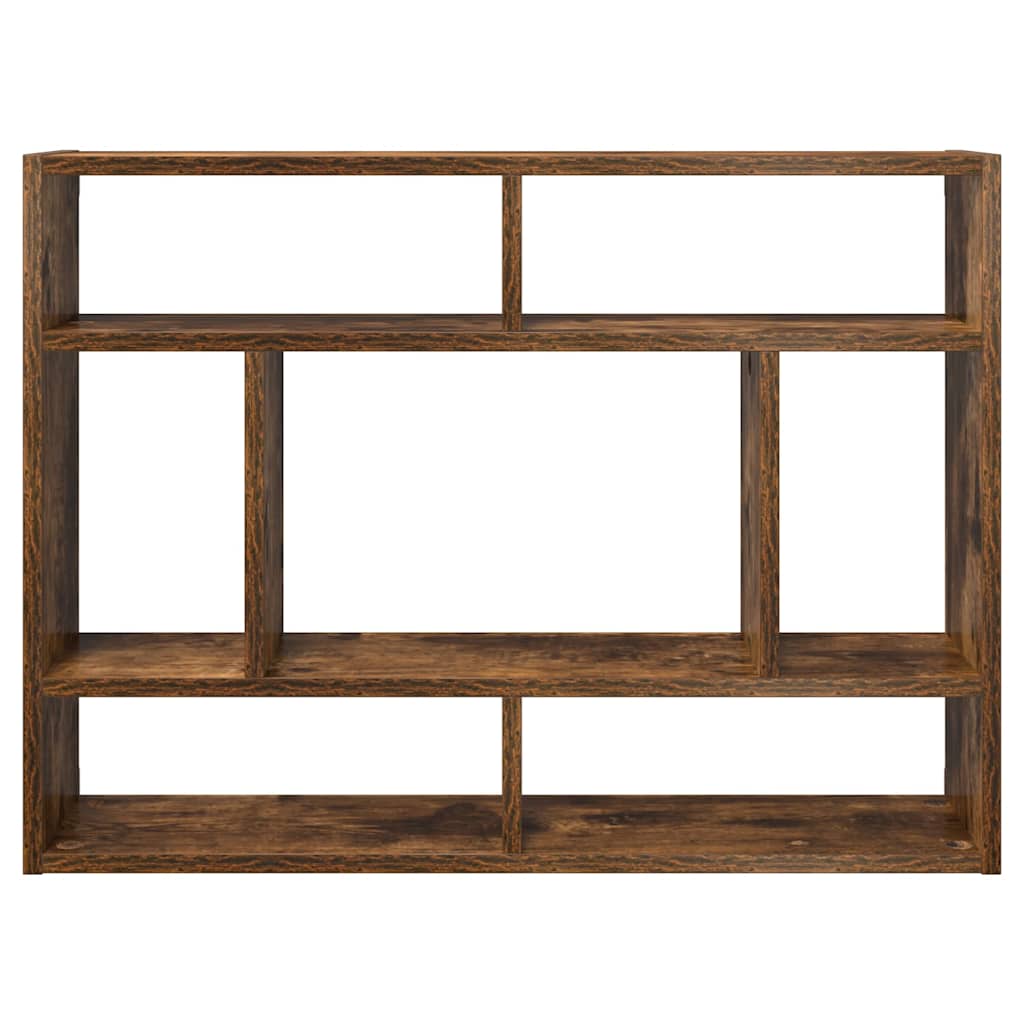 vidaXL Wall Shelf Smoked Oak 75x16x55 cm Engineered Wood 5
