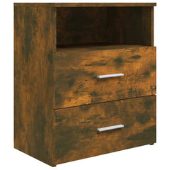 815858 vidaXL Bed Cabinet Smoked Oak 50x32x60 cm 2