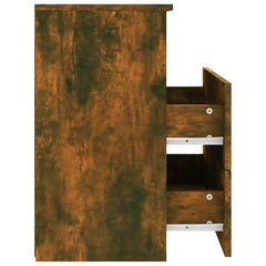 815858 vidaXL Bed Cabinet Smoked Oak 50x32x60 cm 6