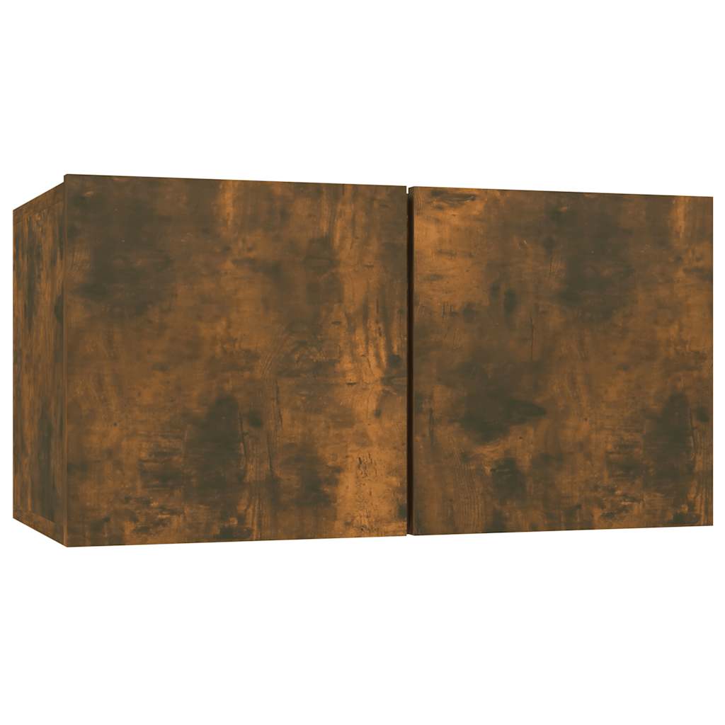 vidaXL Hanging TV Cabinet Smoked Oak 60x30x30 cm Engineered Wood 2