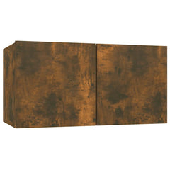 vidaXL Hanging TV Cabinet Smoked Oak 60x30x30 cm Engineered Wood 2