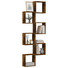 Wall Cube Shelves 6 pcs Height 30 cm Smoked oak