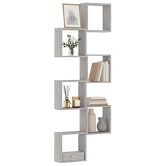 Wall Cube Shelves 6 pcs Height 30 cm Grey sonoma