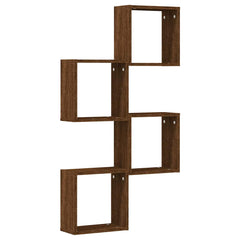 vidaXL Wall Cube Shelves 4 pcs Brown Oak 30x15x30 cm 4
