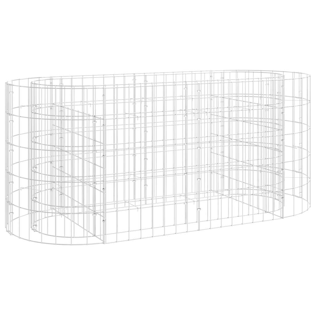 vidaXL Gabion Raised Bed | Silver | Galvanised iron | 120x50x50 cm 2