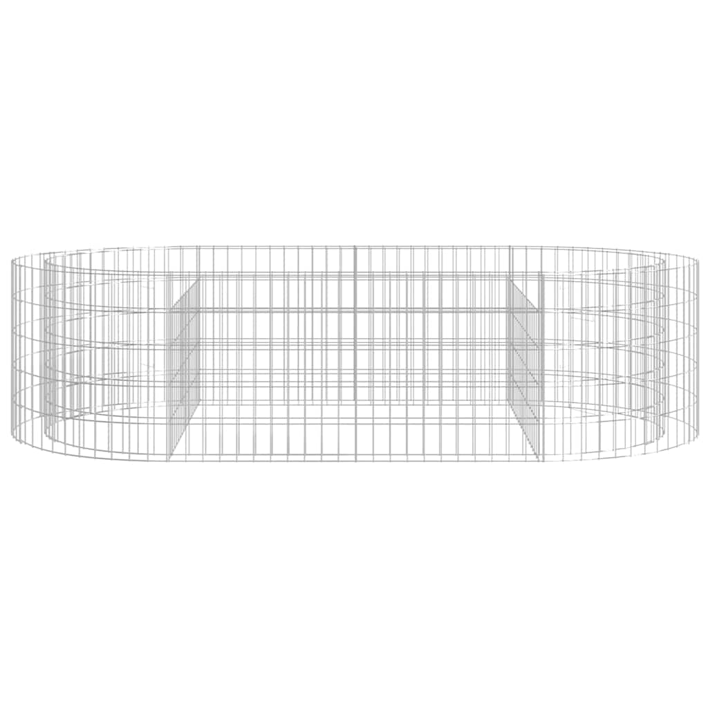 vidaXL Gabion Raised Bed | Silver | Galvanised iron | 200 x 100 x 50 cm 4