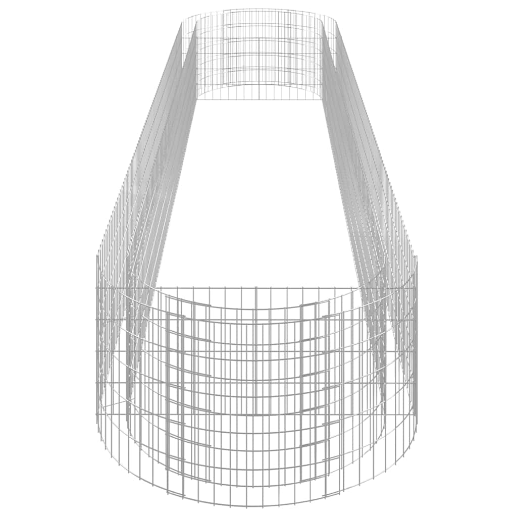 vidaXL Gabion Raised Bed Galvanised Iron 500x100x50 cm 5