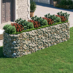 vidaXL Gabion Raised Bed Galvanised Iron Depth 100 cm